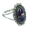 Silver Magenta Turquoise And Opal Inlay Ring Size 8 AX73540